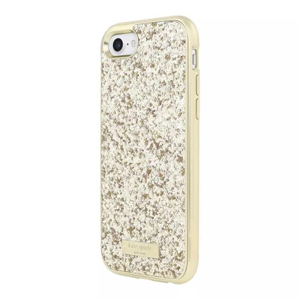 NWT Kate spade Glitter Case Bumper iPhone 7 - Gold - Picture 2 of 5